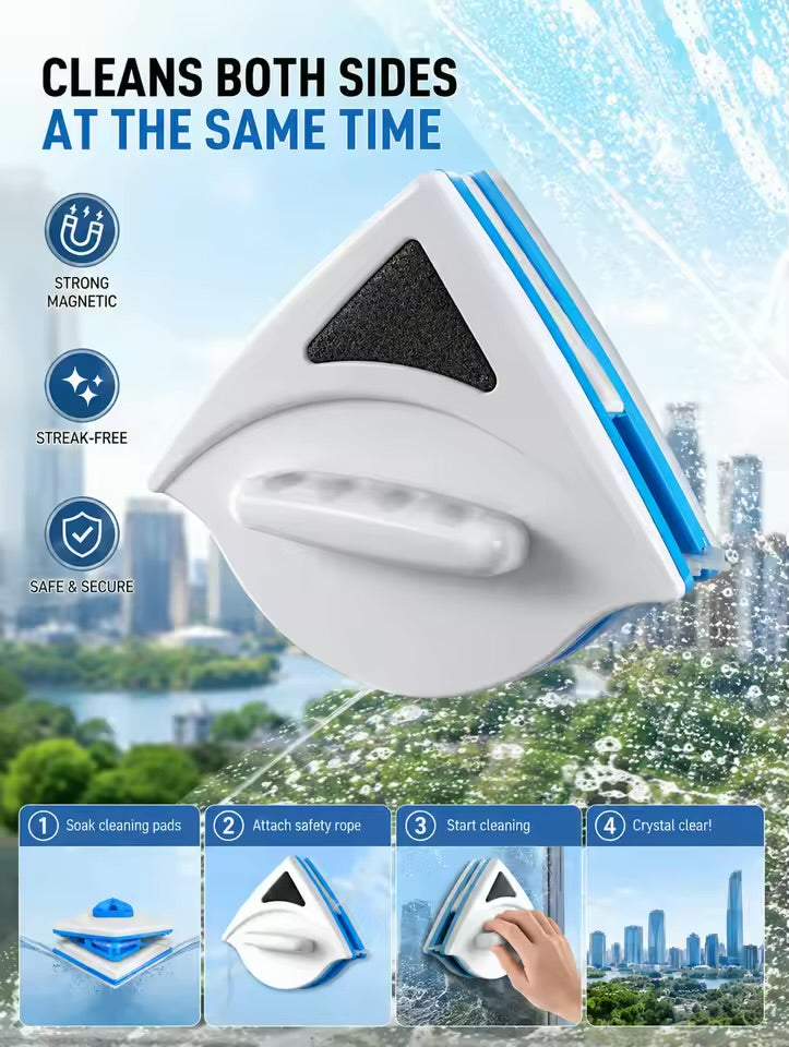 Doublefaced Magnetic Glass Cleaner